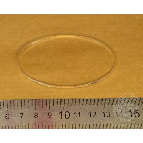 crystal transparent oval base 75х46